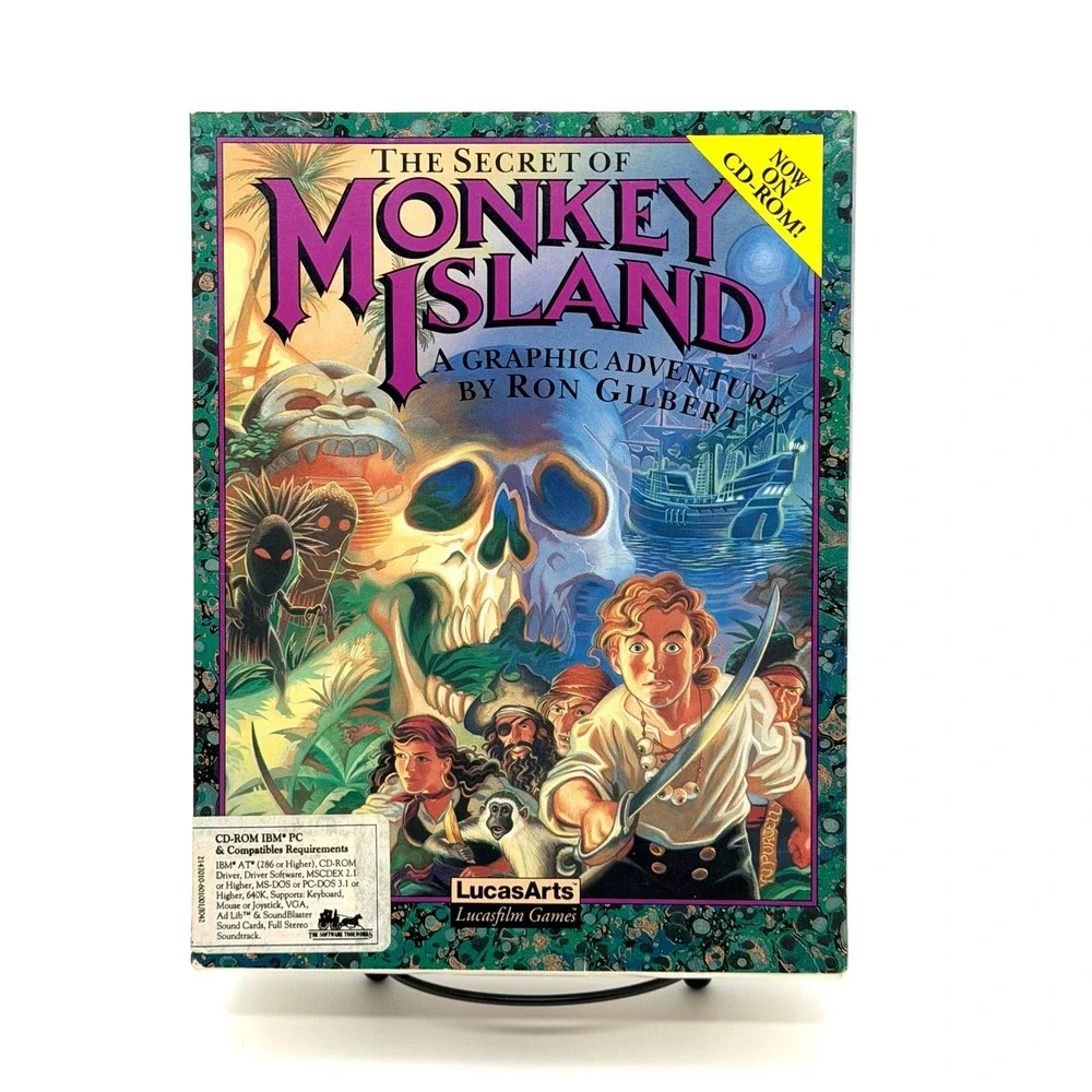 The Secret of Monkey Island PC CD-ROM Big Box Software Toolworks IBM CIB Vintage